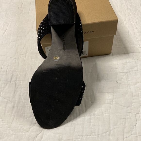 Lucky Brand Mkennah Two Strap Rhinestone Heels size 11 - Picture 7 of 8